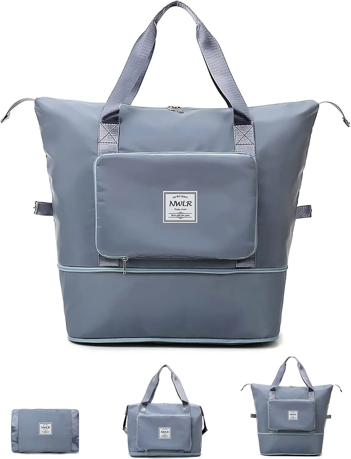 Large Capacity Folding Travel Bag Waterproof Foldable Travel Duffel Bag Weekender Overnight Bag Shoulder Bag Gym Tote