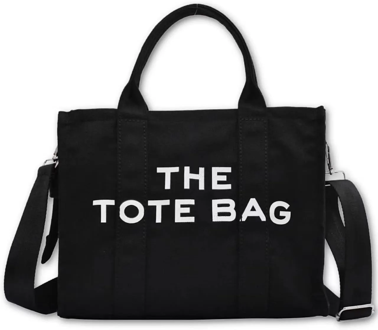 Large Denim The Tote Bag for Women Shoulder Crossbody Handheld Bag Zipper Purse Office School Travel Essentials