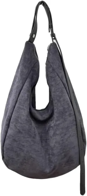 Large Suede Slouchy Tote Bag for Women Shoulder Bag Crescent Crossbody Bag Travel Purse with Adjustable Strap