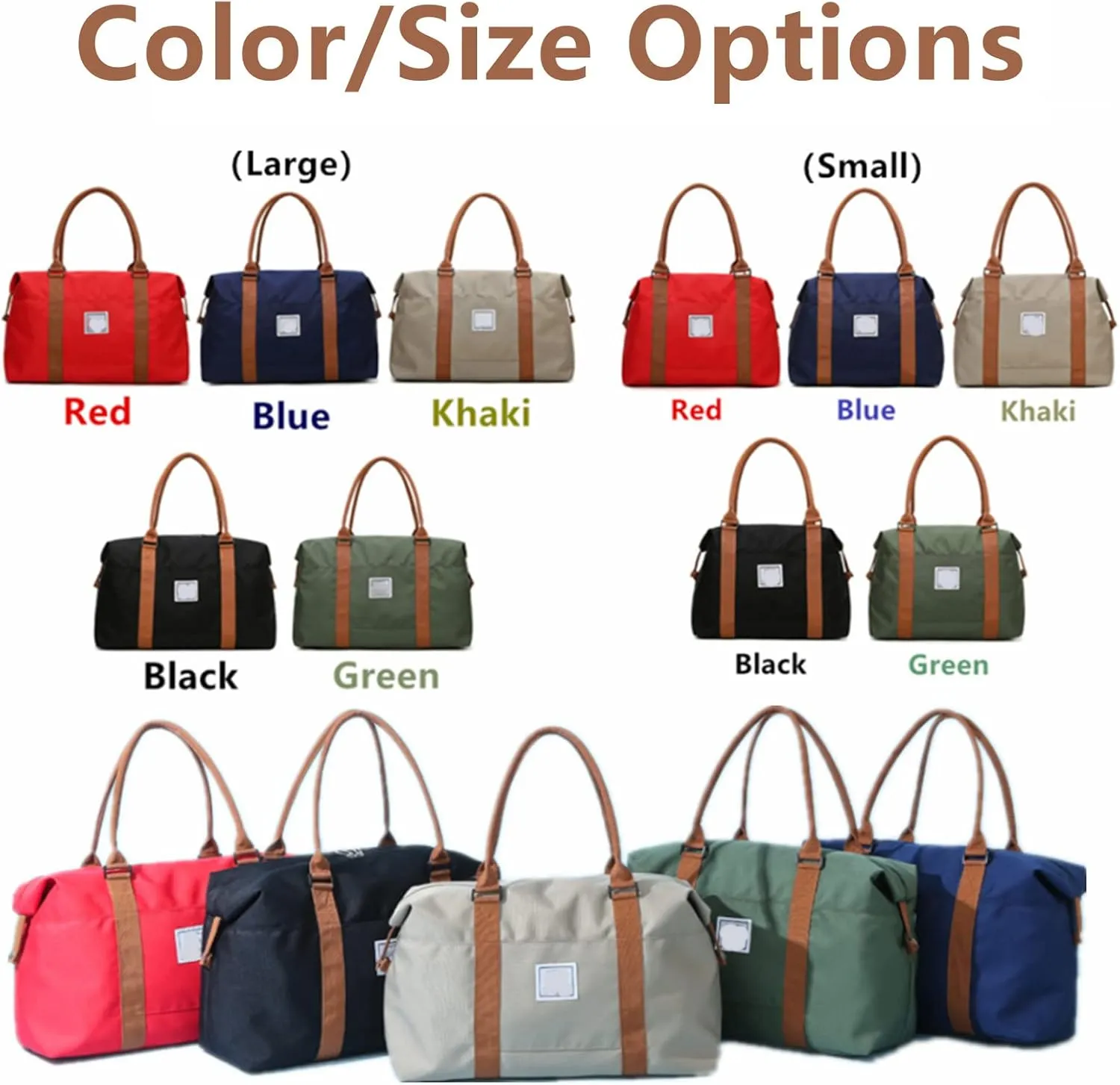 Large Travel Tote Bag, Expandable Gym Bags, Dry/Wet Separation Weekend Travel Duffel Bags, Waterproof Overnight Bags
