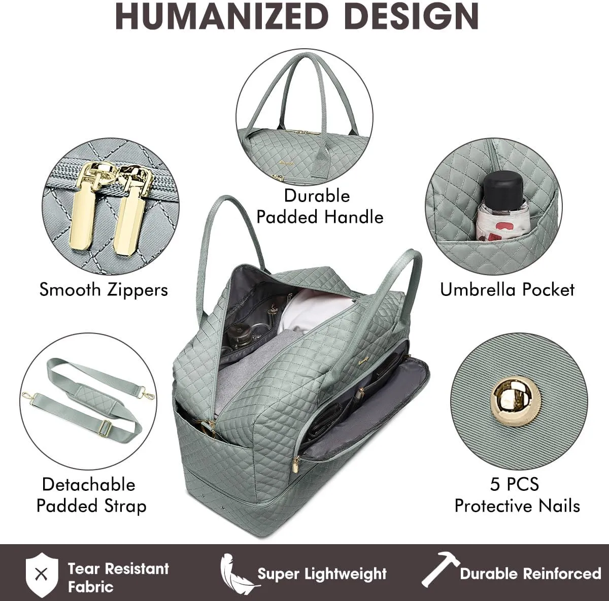 Large Women Travel Duffle Bag, Weekender Bags for Women with Shoe Compartment, Carry on Overnight Bag with Toiletry Bag, Gym Duffel Bag with Wet Pocket, Hospital Bags for Labor and Delivery