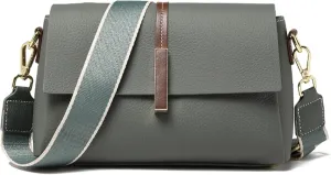 Leather Crossbody Bags for Women Large Capacity Women's Bags Multi-Compartment Shoulder Bag With 2 Shoulder Straps