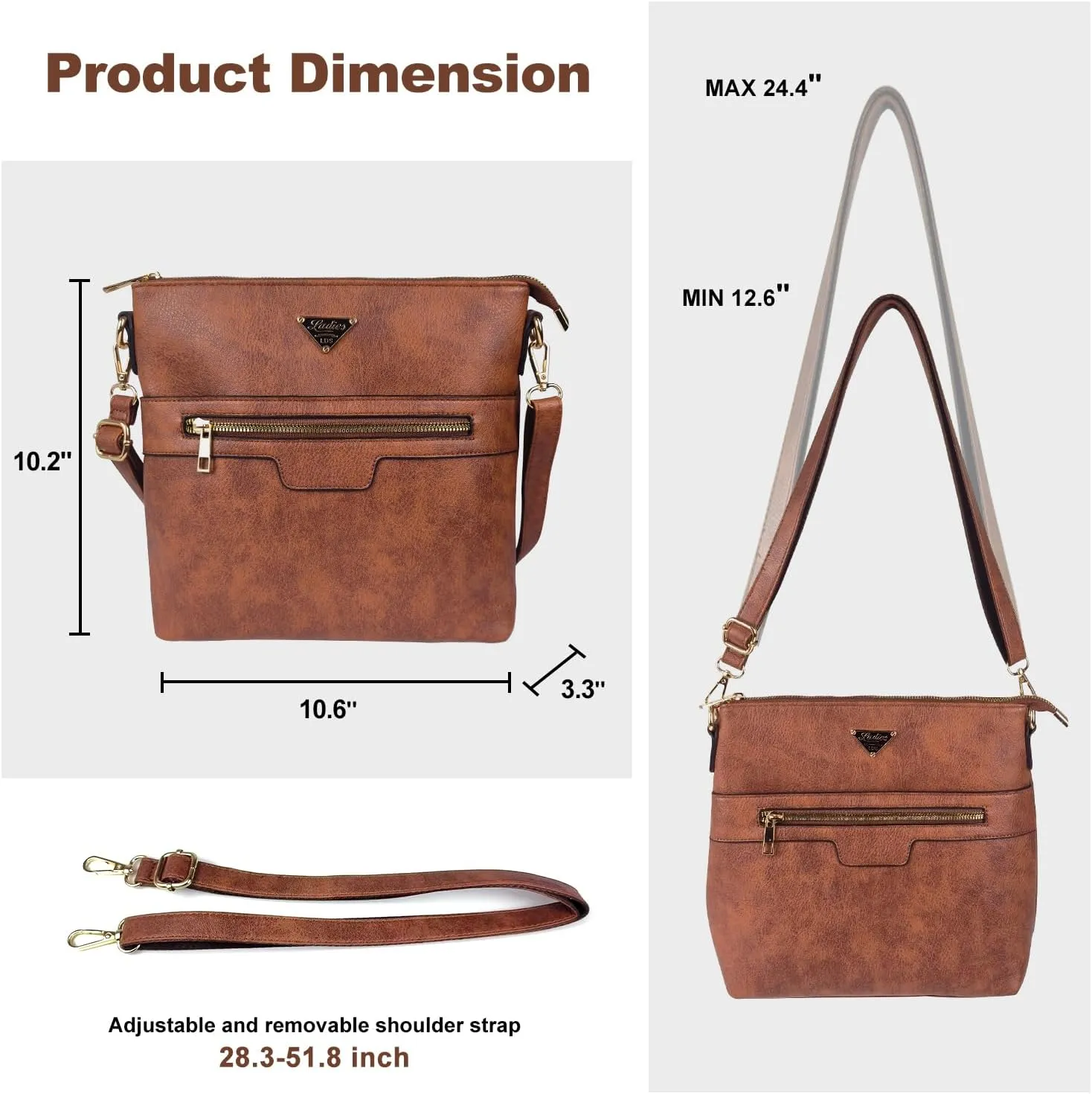 Leather Crossbody Bags for Women Medium Size, Trendy Soft Cross Body Bag for Woman 2024, Women's Crossbody Purses Travel