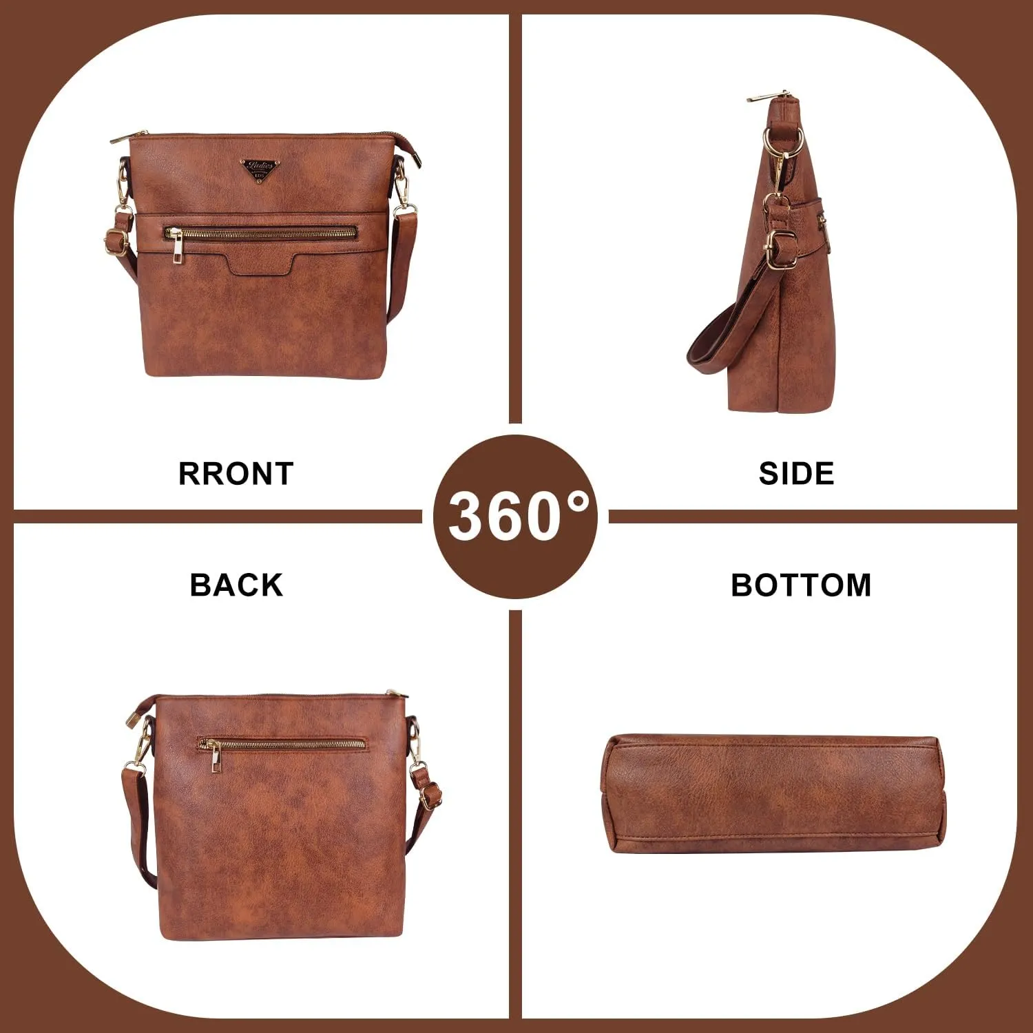 Leather Crossbody Bags for Women Medium Size, Trendy Soft Cross Body Bag for Woman 2024, Women's Crossbody Purses Travel