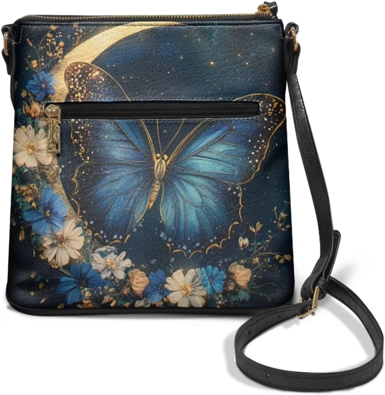 Leather Crossbody Bags for Women Tote Bag with Zipper Waterproof Shoulder Bag Travel Work Soft Handbag