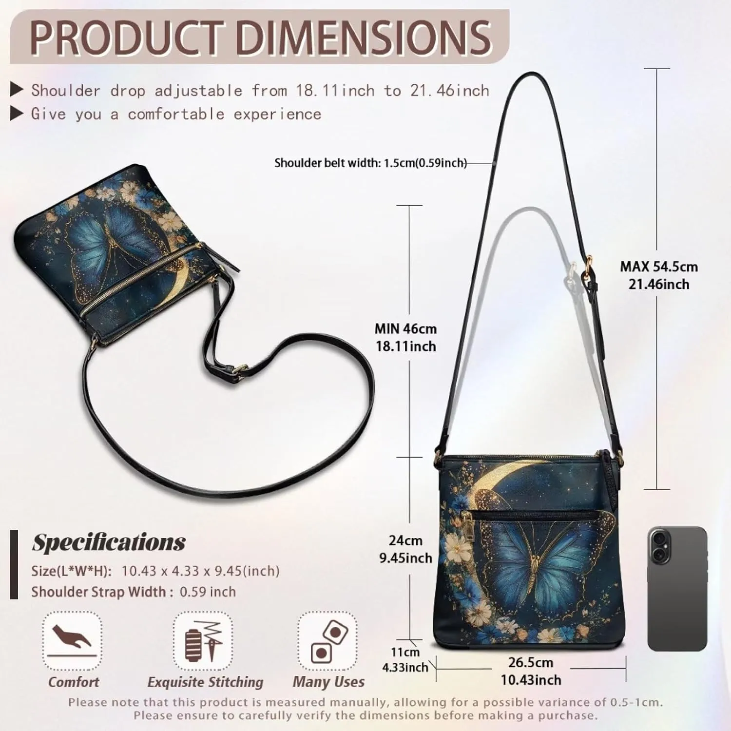 Leather Crossbody Bags for Women Tote Bag with Zipper Waterproof Shoulder Bag Travel Work Soft Handbag