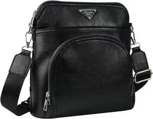 Leather Crossbody Bags for Women Trendy, Medium Size Cross Body Bag 2024, Wide Strap Women's Crossbody Purse Multi Pocket