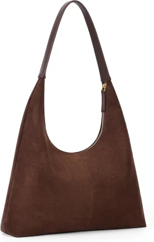 Leather Hobo Bags for Women Brown Purses Suede Purse Slouchy Tote Bag Suede Tote Bag Fall Purses Handbag