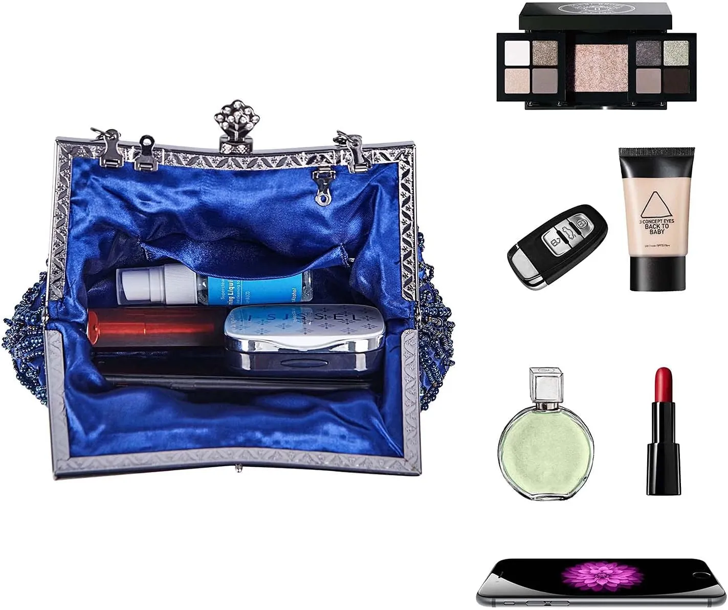 LIFEWISH 1920s Evening bags Unique Sequin Beaded Clutch Purses for Cocktail Wedding Party Prom