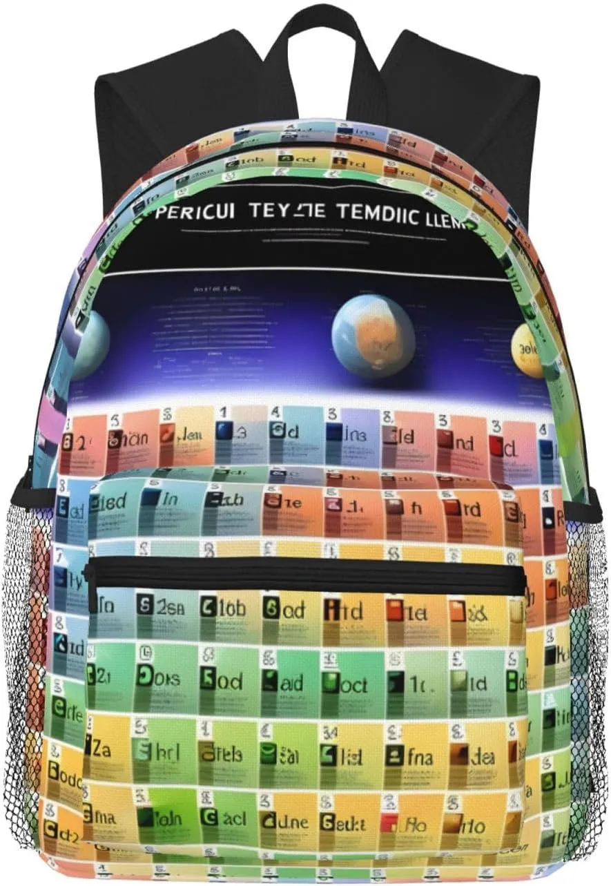 Lightweight Laptop Backpack,Casual Daypack Travel Backpack Bookbag Work Bag for Men and Women-Periodic table of elements