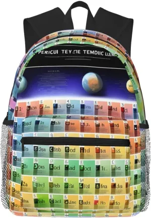 Lightweight Laptop Backpack,Casual Daypack Travel Backpack Bookbag Work Bag for Men and Women-Periodic table of elements