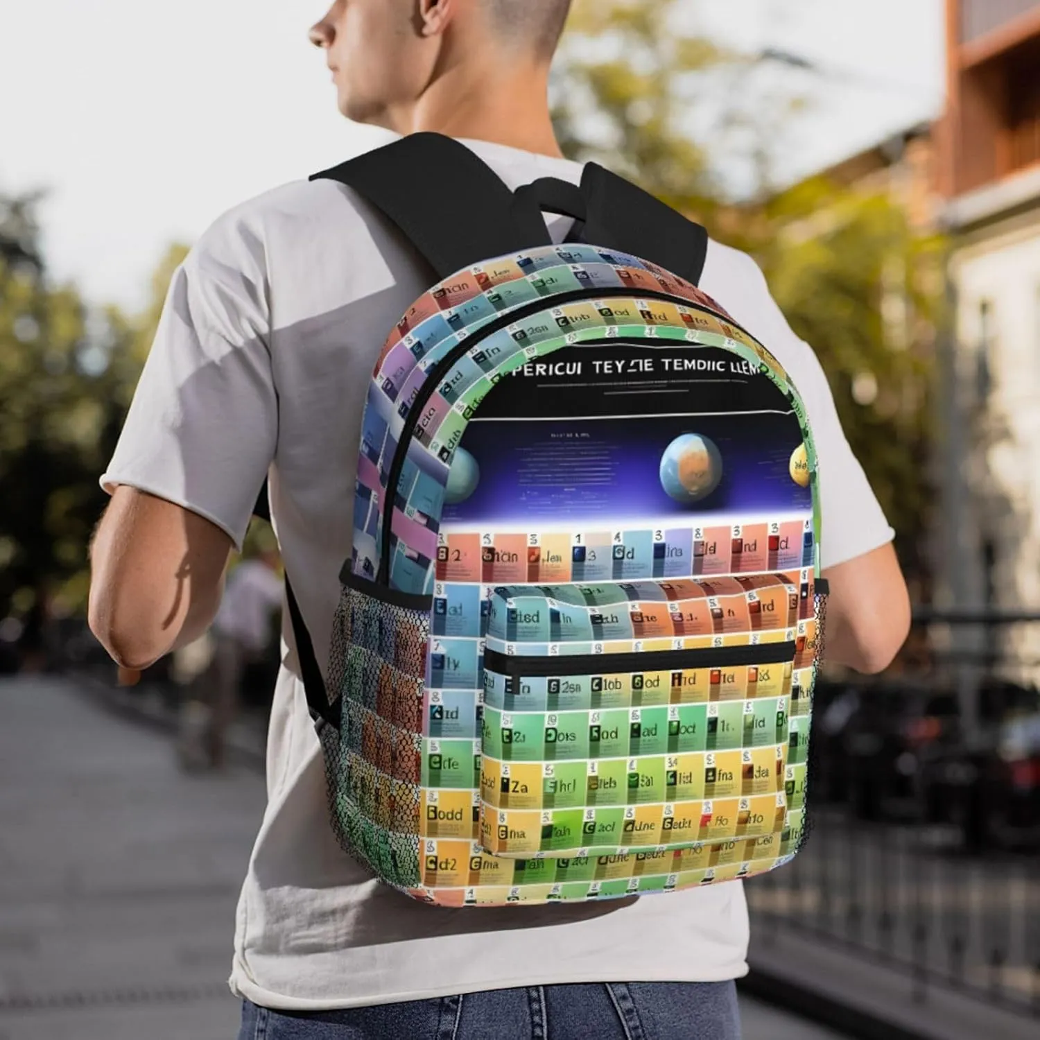 Lightweight Laptop Backpack,Casual Daypack Travel Backpack Bookbag Work Bag for Men and Women-Periodic table of elements