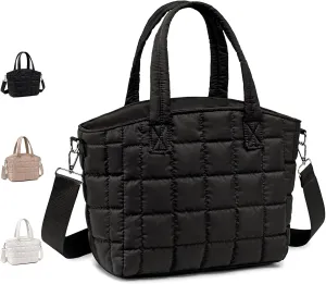 LOIDOU Lunch Box for Women Girls Insulated Lunch Bag Large Lunch Tote Bag Cute Lunchbox Cooler Bag for Work Travel Picnic (Black)