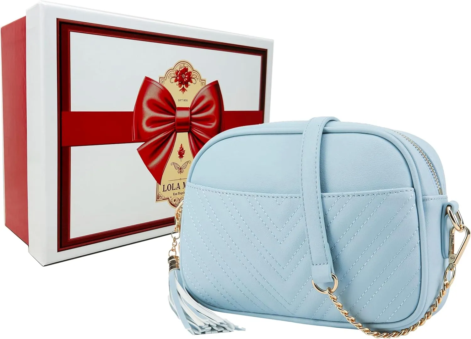 lola mae Quilted Crossbody Bag, Trendy Design Shoulder Purse