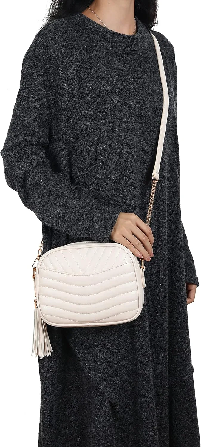 lola mae Quilted Crossbody Bag, Trendy Design Shoulder Purse