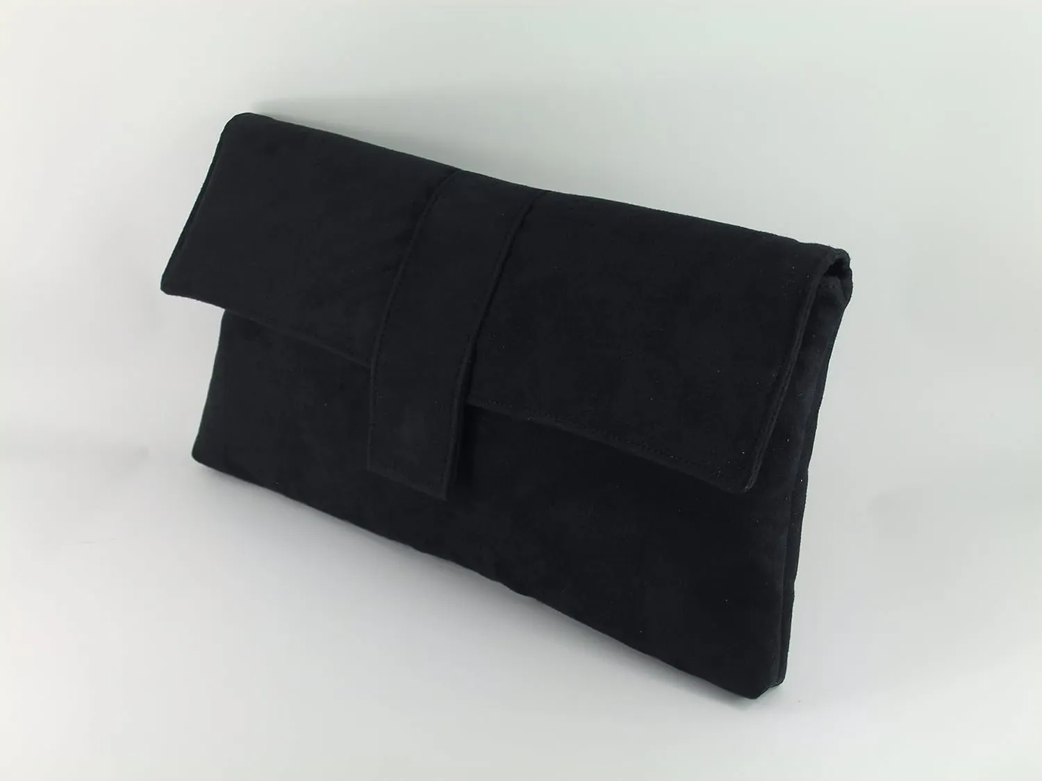 LONI Womens Fab Large Faux Suede Clutch Bag/Shoulder Bag
