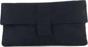 LONI Womens Fab Large Faux Suede Clutch Bag/Shoulder Bag