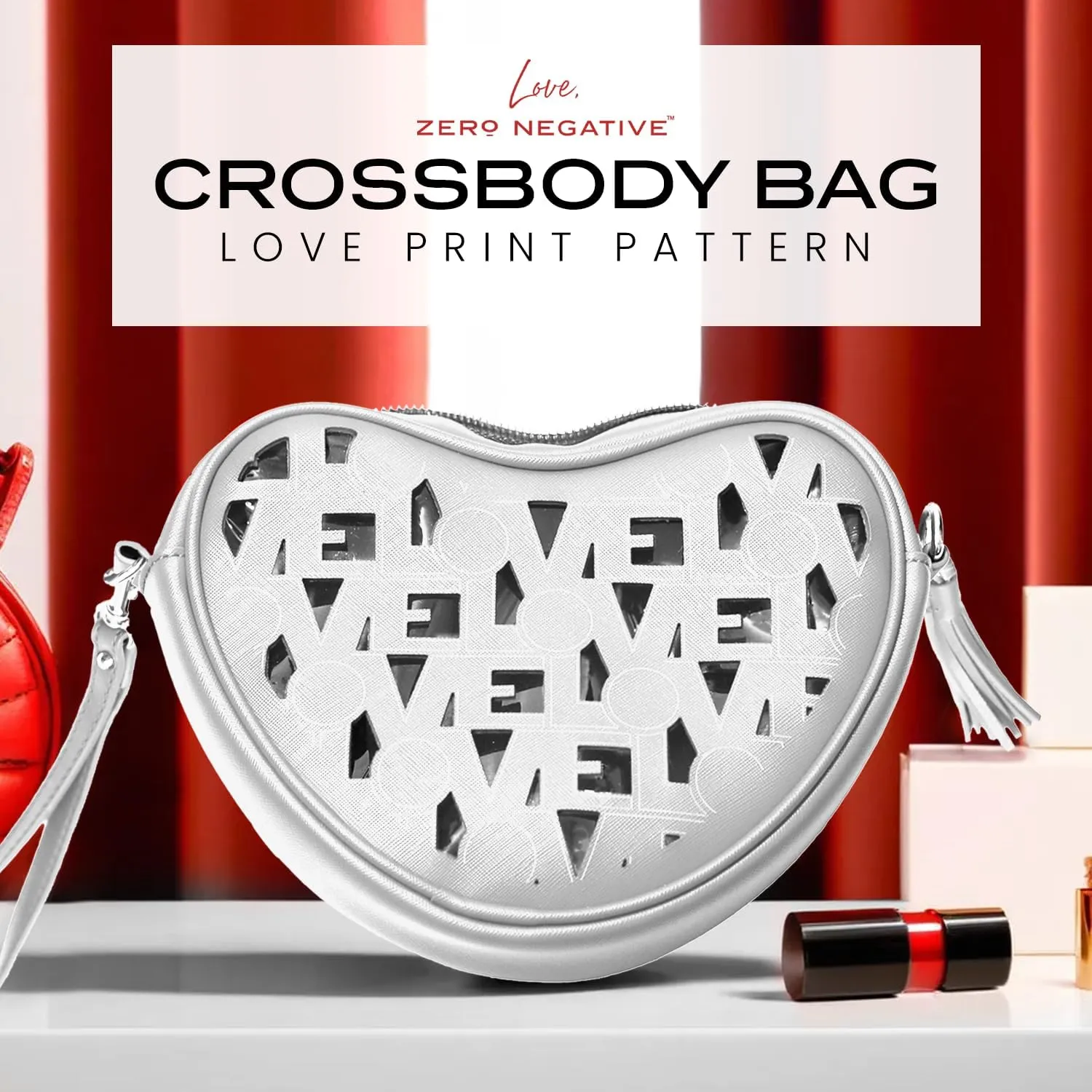Love Crossbody Bag | Mini Crossbody Bags for Women | Heart Shaped Bag | Vegan Leather