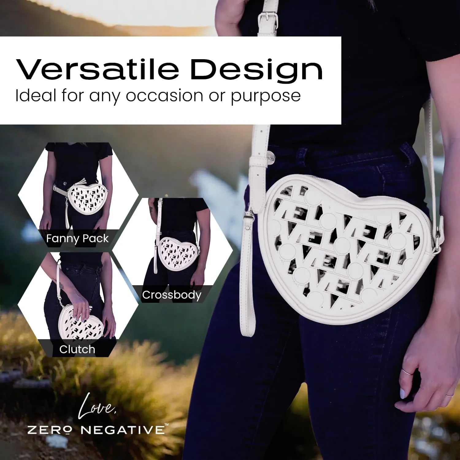 Love Crossbody Bag | Mini Crossbody Bags for Women | Heart Shaped Bag | Vegan Leather