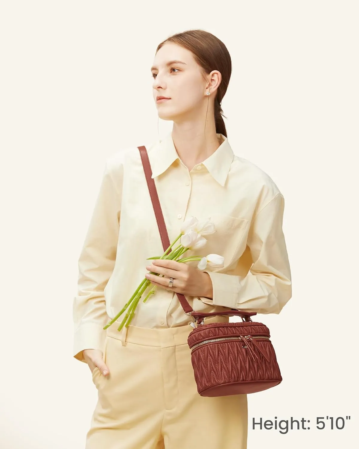 LOVEVOOK Crossbody Bags for Women, Quilted Crossbody Purses for Women, Small Shoulder Handbags for Daily, Work, Travel, Gifts