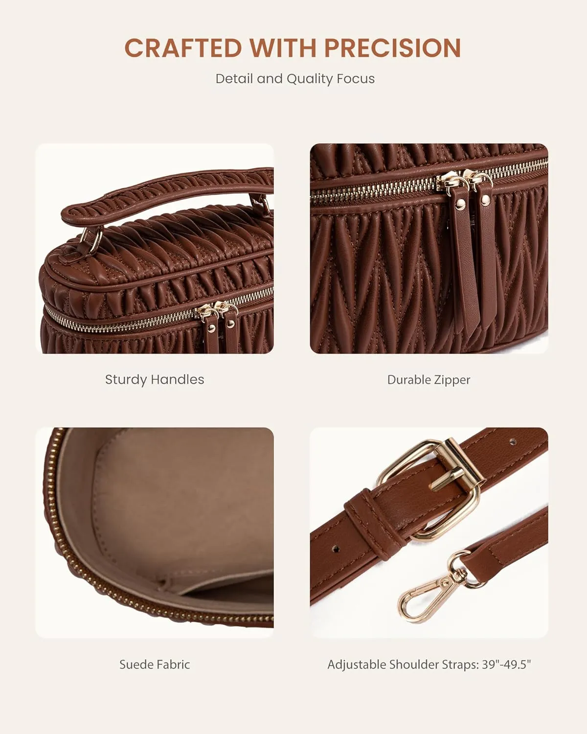 LOVEVOOK Crossbody Bags for Women, Quilted Crossbody Purses for Women, Small Shoulder Handbags for Daily, Work, Travel, Gifts