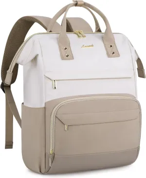 LOVEVOOK Mini Backpack for Women, Cute Small Backpacks Purse, Fashion Bag for Work Travel Gift, 14 inch Lightweight Daypack, Beige-Khaki-Coffee