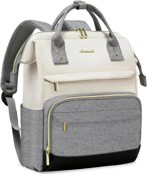 LOVEVOOK Mini Backpack for Women, Cute Small Backpacks Purse, Fashion Bag for Work Travel Gift, Lightweight Daypack, White-Grey