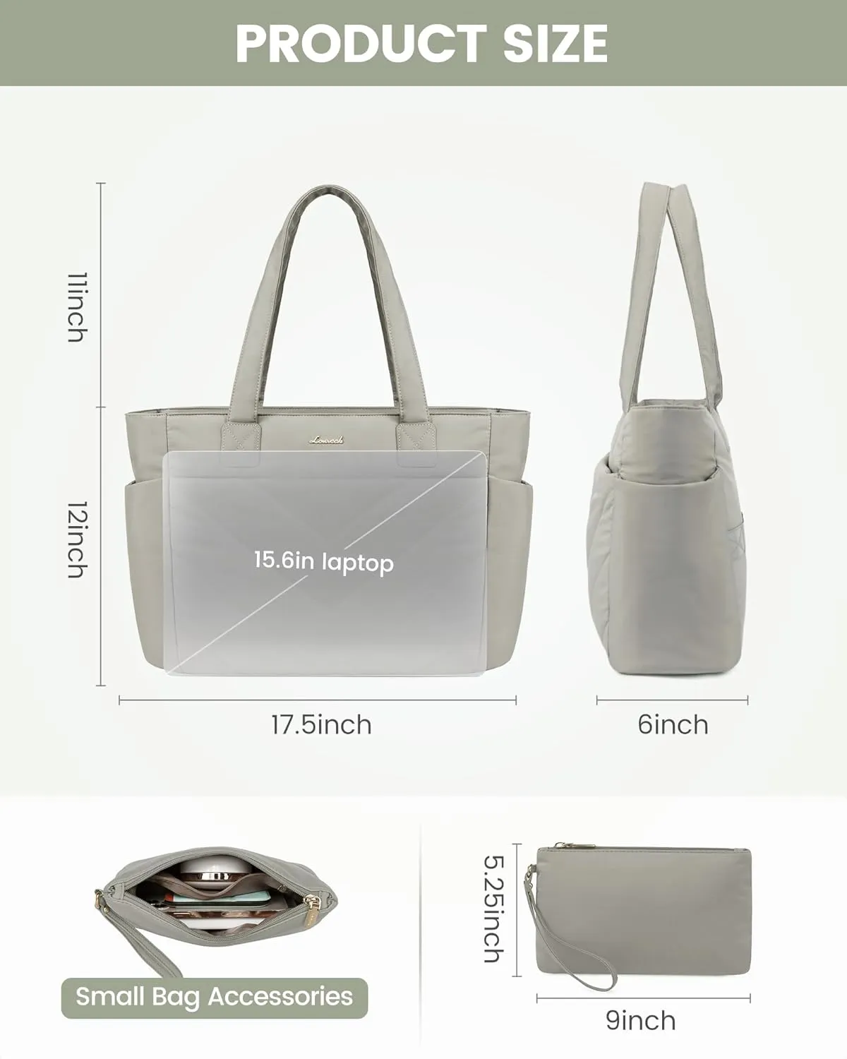 LOVEVOOK Tote Travel Bag for Women, Puffer Work Handbag with Zipper for Teacher Nurse, Quilted Laptop Shoulder Gym Bag Cute