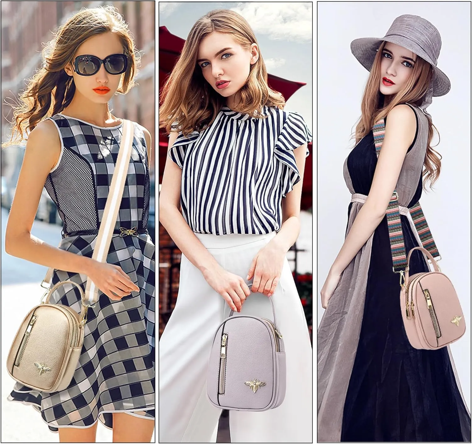 LoZoDo Small Crossbody Bags for Women Trendy Leather Purses and Handbags Designer Cell Phone Bag Wallet Purse with Wide Strap