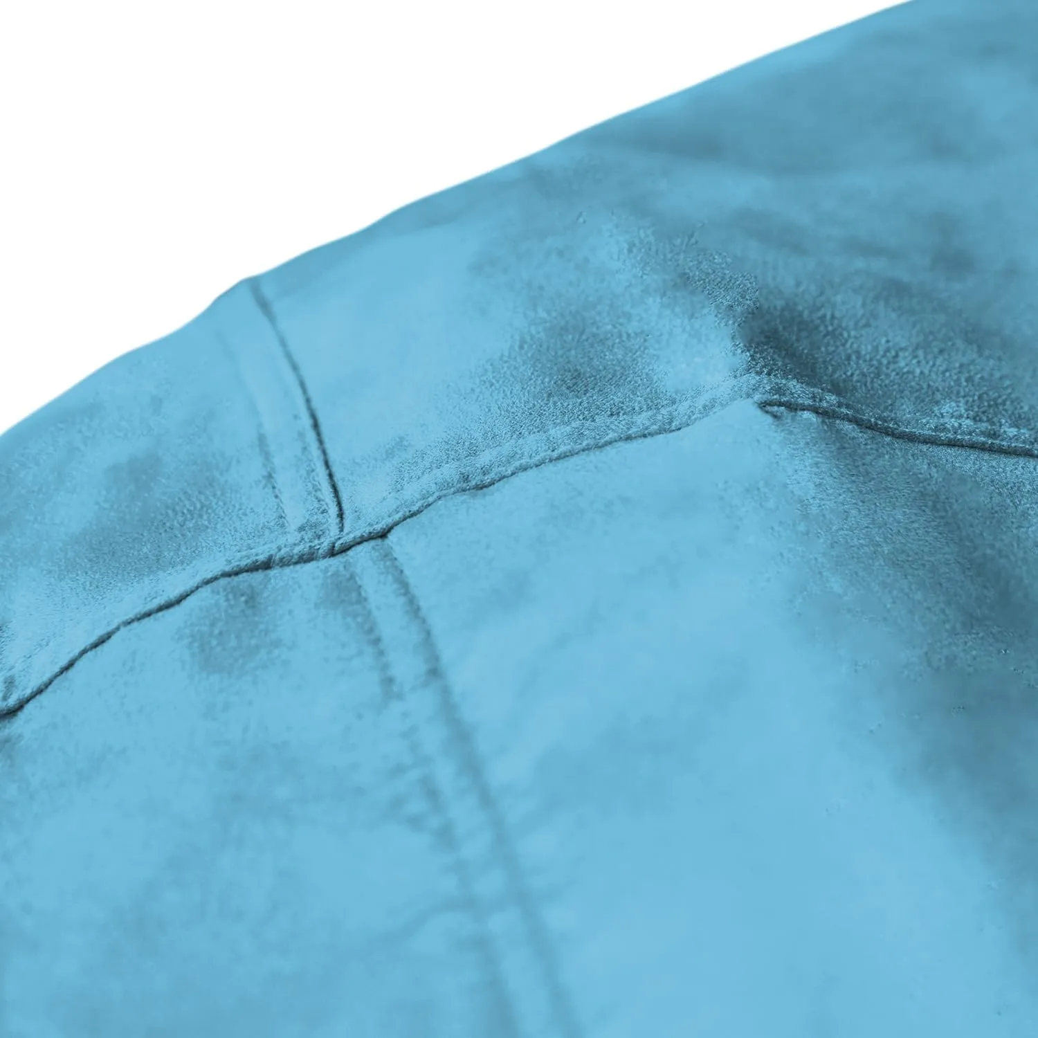 Lumaland Luxurious Giant 7ft Bean Bag Chair with Microsuede Cover - Ultra Soft, Foam Filling, Washable XXL Bean Bag Sofa for Kids, Teenagers, Adults - Sack Chair for Dorm, Family Room - Light Blue