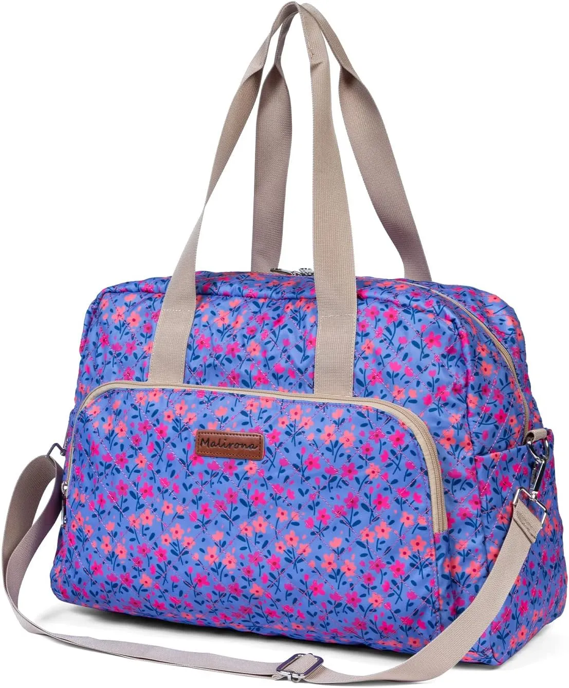 Malirona Foldable Gym Travel Duffel Bag Tote for Spirit Airlines Carry on Bag Carry-on Bag for Travel, Gym, Work, Weekender Overnight for Women and Girls (Purple)