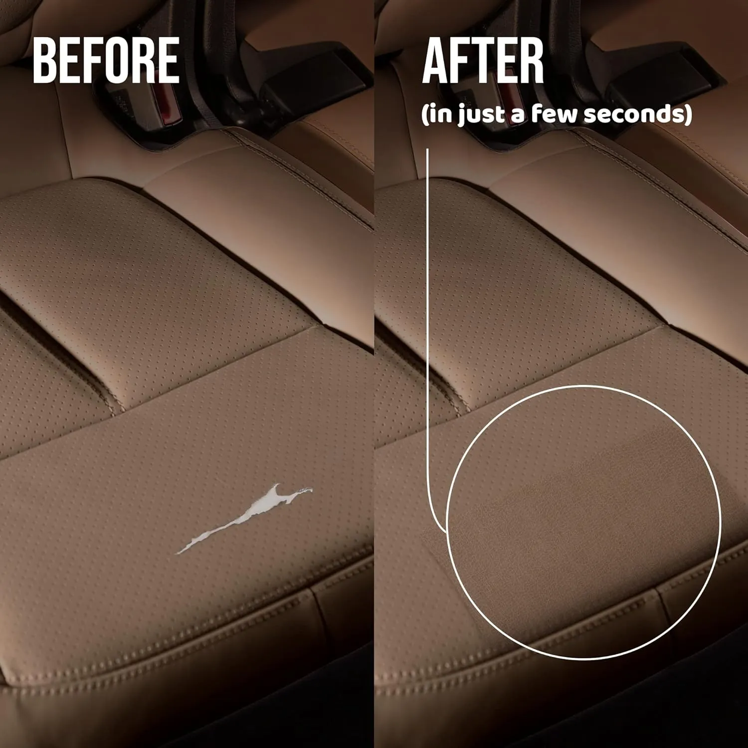 MastaPlasta Original Self-Adhesive Leather Repair Patch - Mid-Brown 11" x 8" (28 x 20 cm), Instant Upholstery-Quality Scratch & Tear Repair for Sofas, Car Interiors, Bags, Vinyl & More