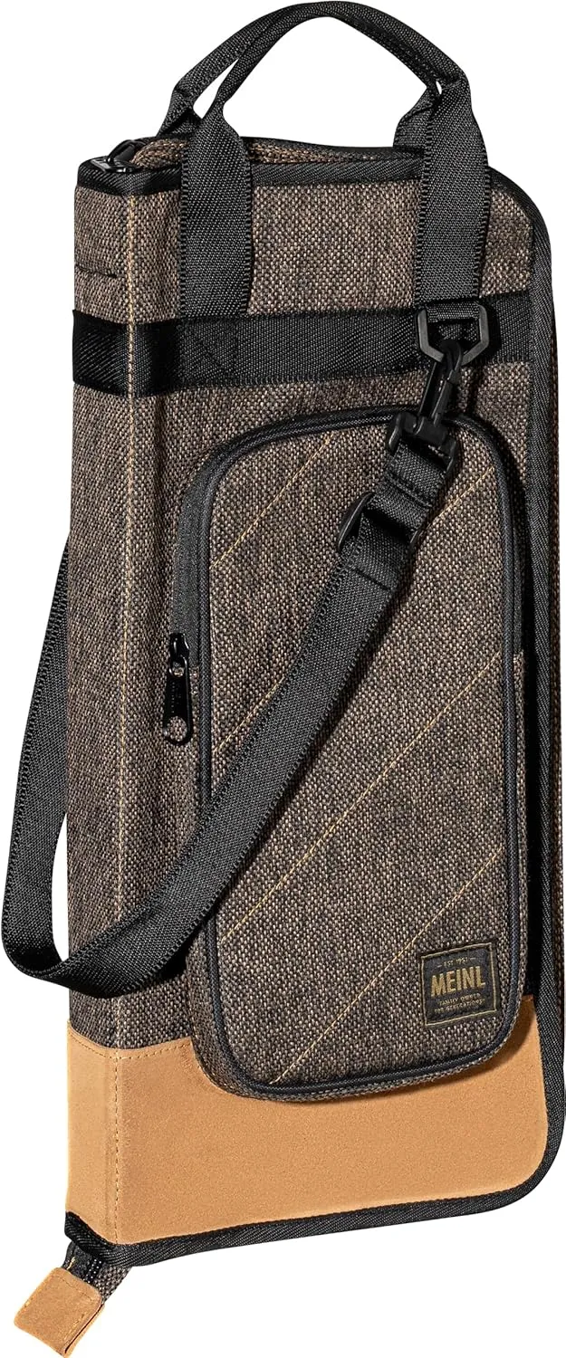 Meinl Cymbals Drumstick Bag — Classic Woven — for Sticks, Mallets, Brushes and Rods, Heavy-Duty Fabric with Shoulder Strap Plus Floor Tom Hooks, 2-Year Warranty (MCSBMO)