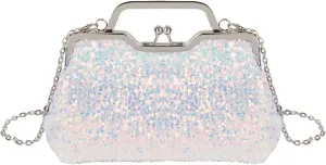 Mermaid Sequins Clutch Sparkling Glitter Evening Crossbody Shell Bag Banquet Handbag Party Prom Wedding Purse