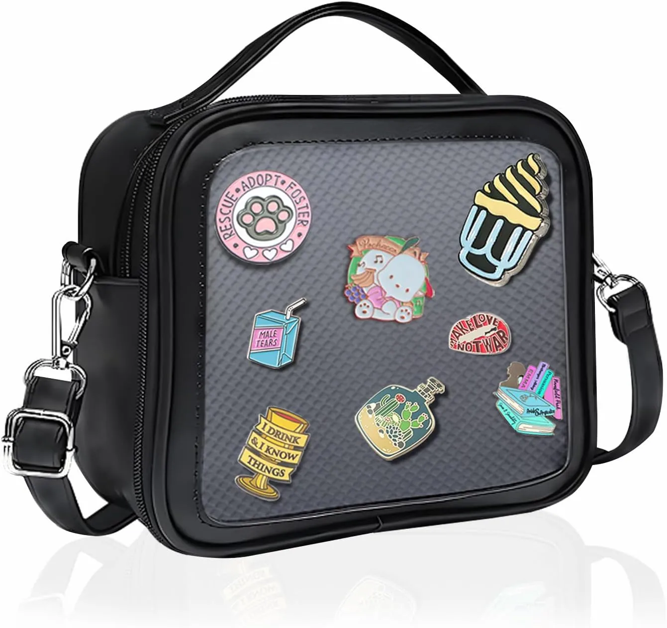 Messenger Bag for Teen Women Girls Kids Casual Travel Clear Crossbody Bag Men Small Ita Bag Trendy Handbags