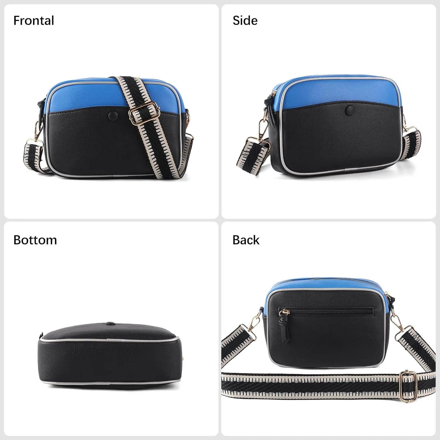 Mini Crossbody Bags for Women Trendy Vegan Leather Purses Small Shoulder Handbags with Adjustable Wide Strap