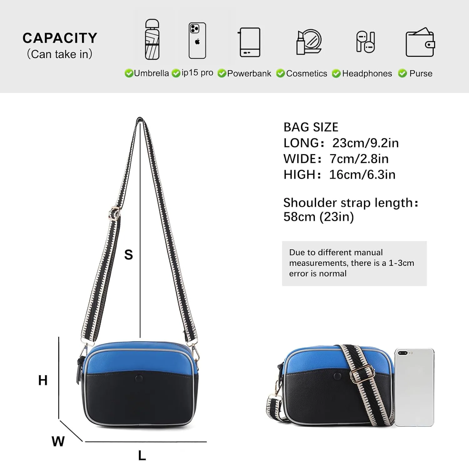 Mini Crossbody Bags for Women Trendy Vegan Leather Purses Small Shoulder Handbags with Adjustable Wide Strap