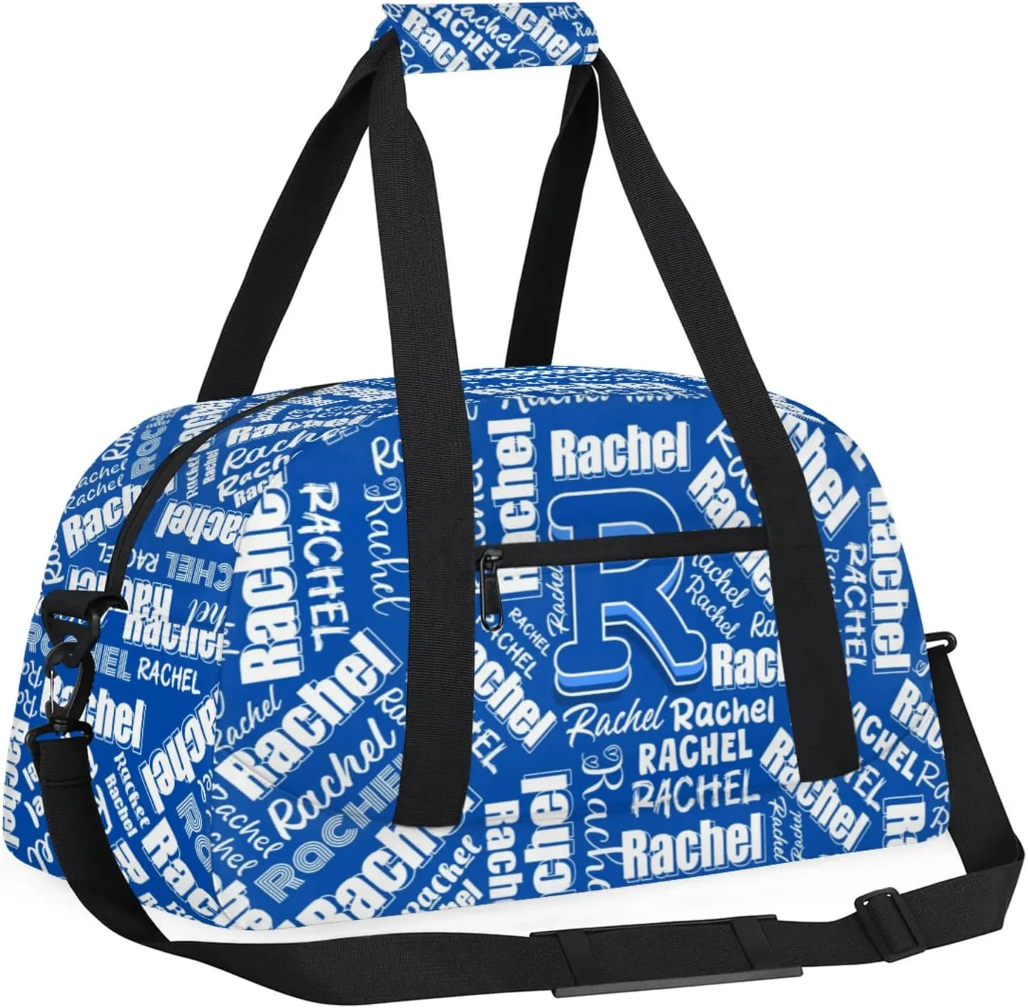 Mini Sports Duffel Bag Waterproof Custom Women Small Gym Bag 18 inch for Men Carry on Overnight Travel Tote Bag Cobalt Blue