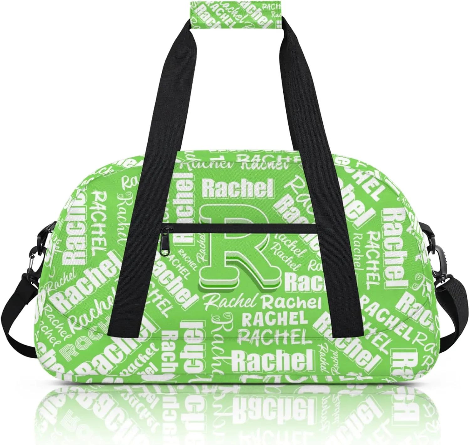Mini Sports Duffel Bag Waterproof Custom Women Small Gym Bag 18 inch for Men Carry on Overnight Travel Tote Bag Grass Green