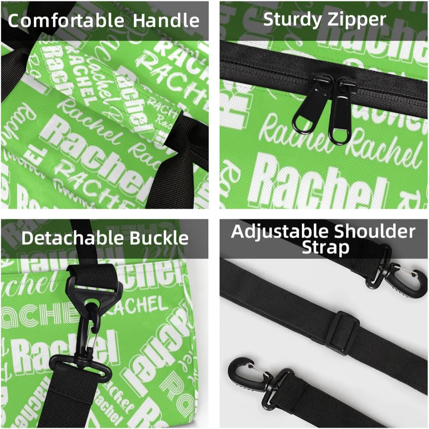 Mini Sports Duffel Bag Waterproof Custom Women Small Gym Bag 18 inch for Men Carry on Overnight Travel Tote Bag Grass Green
