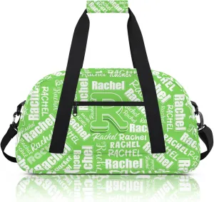 Mini Sports Duffel Bag Waterproof Custom Women Small Gym Bag 18 inch for Men Carry on Overnight Travel Tote Bag Grass Green