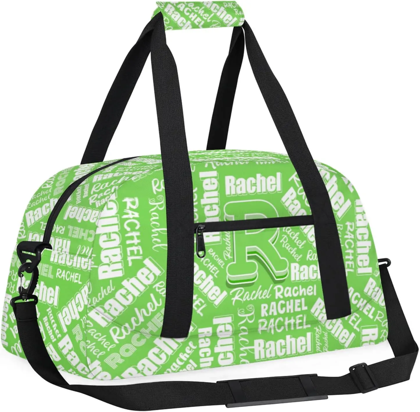 Mini Sports Duffel Bag Waterproof Custom Women Small Gym Bag 18 inch for Men Carry on Overnight Travel Tote Bag Grass Green