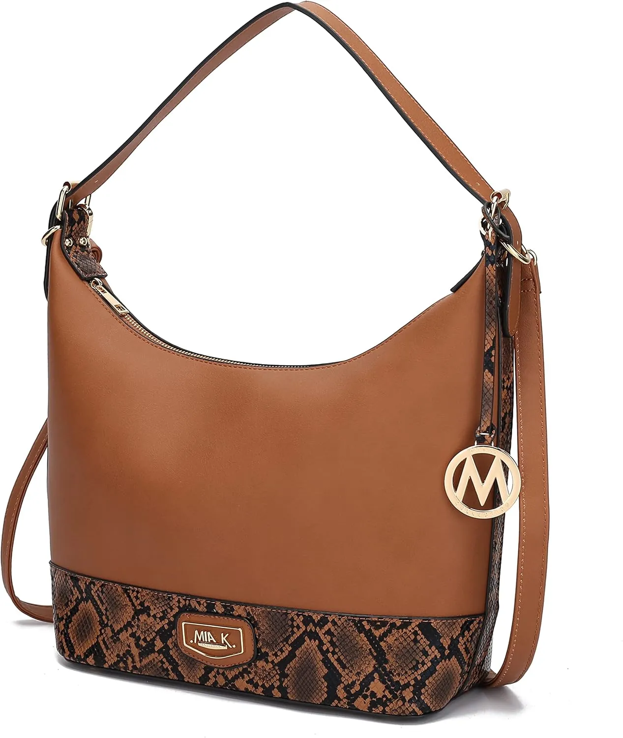 MKF Collection Shoulder Bag for Women, Vegan Leather Hobo Fashion Handbag Messenger Purse