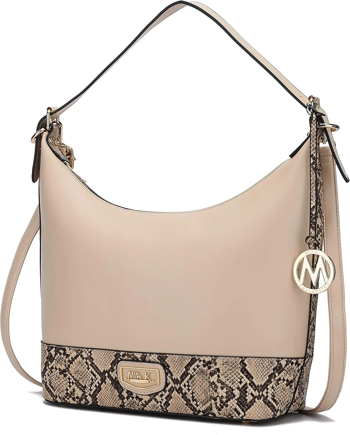 MKF Collection Shoulder Bag for Women, Vegan Leather Hobo Fashion Handbag Messenger Purse