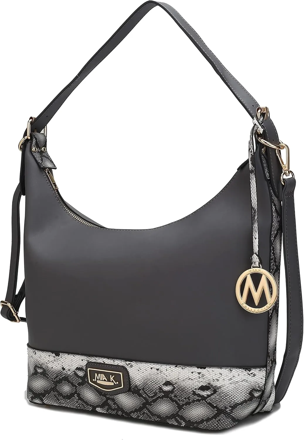 MKF Collection Shoulder Bag for Women, Vegan Leather Hobo Fashion Handbag Messenger Purse