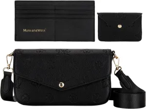 Montana West 3PCS Crossbody Purse and Wallet Set for Women with Adjustable Strap