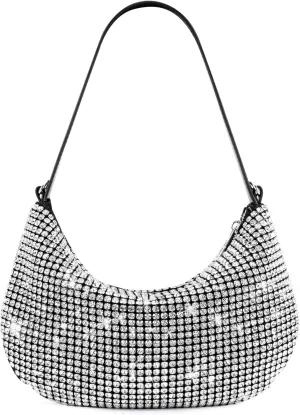 Montana West Sequin Bag Bling Sparkly Purse Evening Party Rhinestone Bag Clutch Handbag Crossbody Purse for Women