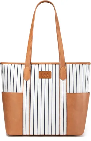 Montana West x Lee Shoulder Tote Bag for Women, Medium Top Handle Handbag Work Travel Hobo Purse