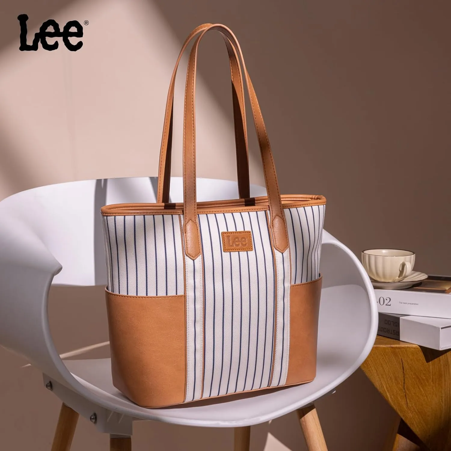 Montana West x Lee Shoulder Tote Bag for Women, Medium Top Handle Handbag Work Travel Hobo Purse