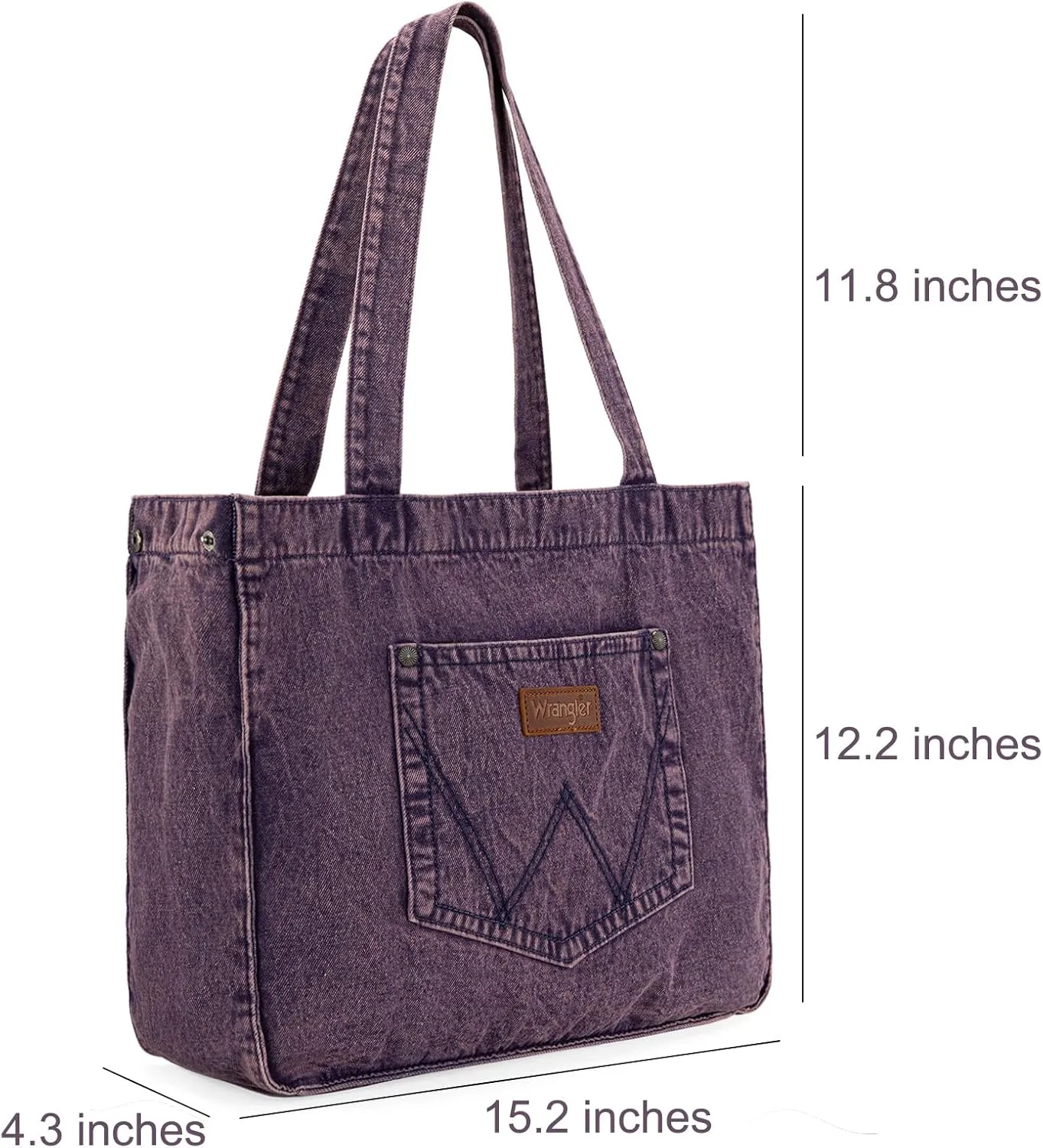 Montana West x Wrangler Tote Bag for Women Large Denim Purses for Work Travel